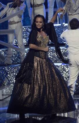 Spanish singer Shaila Durcal performs on stage, during the Latin American Music Awards at the Dolly Theater in Hollywood, Los Angeles, California, United States, 06 October 2016. The awards recognize the most influential Latin American artists according to public vote. EFE ARMANDO ARORIZO Latin American Music Awards in Los Angeles !ACHTUNG: NUR REDAKTIONELLE NUTZUNG!  LAT20 20161007-636114200770288211