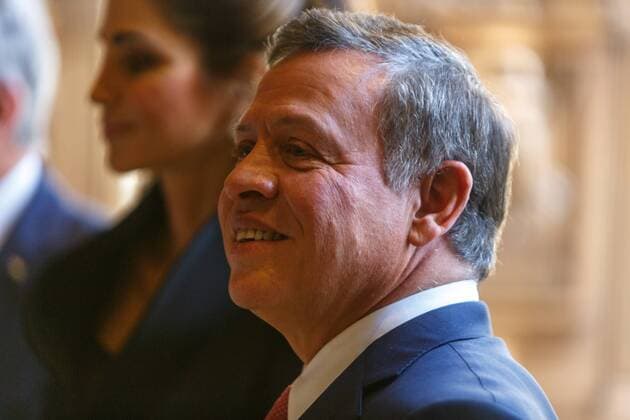 DEU, Deutschland, Nordrhein-Westfalen, Münster, 08.10.2016: Verleihung des Internationalen Preises des Westfälischen Friedens Eintrag in das Goldene Buch der Stadt Münster Abdullah II. bin al-Hussein, König des haschemitischen Königreichs von Jordanien