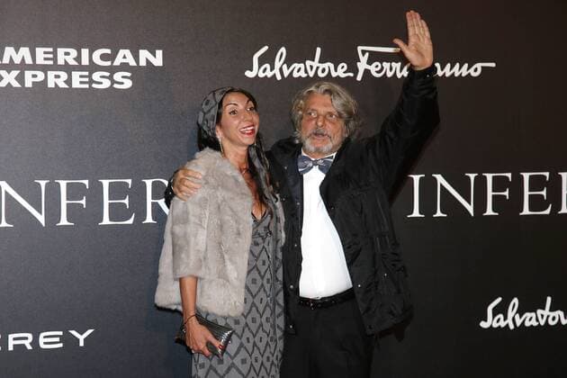 Massimo Ferrero with wife Manuela Ramunni - Florence 8th October 2016. Inferno World Premiere. SamanthaxZucchi