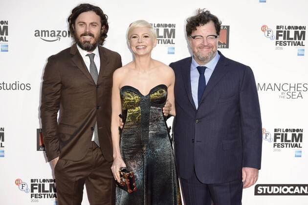Casey Affleck, Michelle Williams und Kenneth Lonergan bei der Premiere von Manchester by the Sea auf dem 60. BFI London Film Festival in Odeon Leicester Square. London, 08.10.2016 Casey Affleck, Michelle Williams, Kenneth Lonergan  Foto:xS.xVasx xFuturexImage