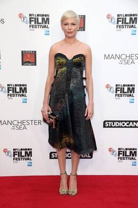 Manchester-by-the-Sea Headline Gala screening London, UK. Michelle Williams at the BFI London Film Festival Headline Gala Manchester-by-the-Sea at the Odeon Leicester Square. 8th October 2016. LMK73-62561-091016 