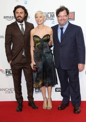 Manchester-by-the-Sea Headline Gala screening London, UK. Casey Affleck, Michelle Williams and Kenneth Lonergan at the BFI London Film Festival Headline Gala Manchester-by-the-Sea at the Odeon Leicester Square. 8th October 2016. LMK73-62561-091016 