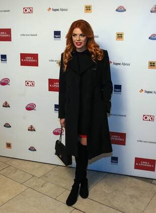 MOSCOW, RUSSIA - OCTOBER 8, 2016: Singer Anastasiya Stotskaya attends the premiere of the Anna Karenina musical at Moscow Operetta Theatre. Valery Sharifulin TASS  TS033BCA