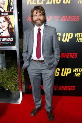 Zach Galifianakis bei der Keeping Up With The Joneses Film Premiere am 8.10.2016 in Los Angeles Keeping Up With The Joneses Los Angeles Premiere, 2016 