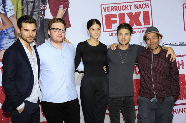 Lucas Reiber, Roland Schreglmann, Lisa Tomaschewsky, Jascha Rust und Mike Marzuk Premiere Verrückt nach Fixi Mathäser Filmpalast Film, Fernsehen München 09. Oktober 2016