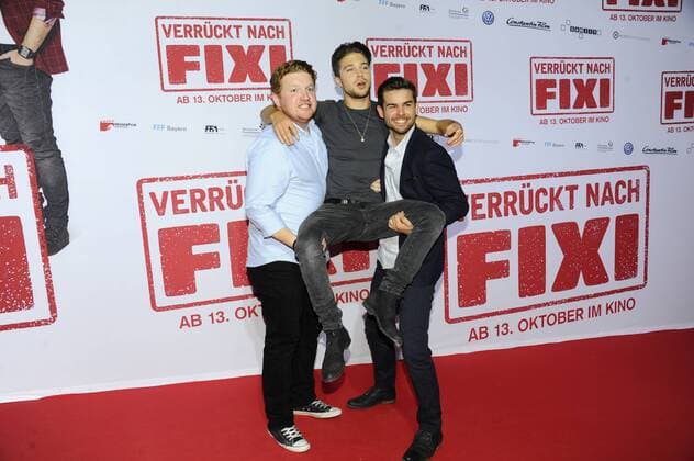 Roland Schreglmann, Jascha Rust und Lucas Reiber Premiere Verrückt nach Fixi Mathäser Filmpalast Film, Fernsehen München 09. Oktober 2016