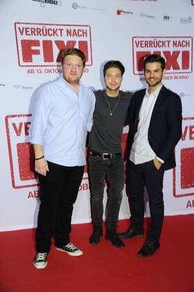 Roland Schreglmann, Jascha Rust und Lucas Reiber Premiere Verrückt nach Fixi Mathäser Filmpalast Film, Fernsehen München 09. Oktober 2016