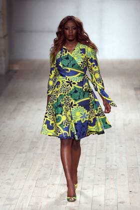 October 9, 2016 - Lisbon, Portugal - A model presents a creation from the Angolan fashion designer Nadir Tati Spring Summer 2017 collection during the Lisbon Fashion Week on October 9, 2016 in Lisbon, Portugal. Photo: Lisbon Portugal - ZUMAf123