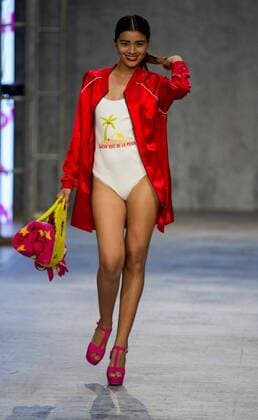 Agatha Ruiz de la Prade Modenschau in Nicaragua Models wear creations by Spanish designer Aghata Ruiz de la Prada during the event Nicaragua Disena 2016 in Managua, Nicaragua, 09 October 2016. Nicaragua Disena 2016 !ACHTUNG: NUR REDAKTIONELLE NUTZUNG!  NI7001 20161010-636116826951252723