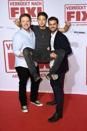 Roland Schreglmann, Jascha Rust und Lucas Reiber bei der Premiere des Kinofilms Verrückt nach Fixi im Mathäser Filmpalast. München, 09.10.2016 Foto:xP.xSchönbergerx xFuturexImage