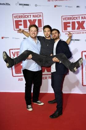 Roland Schreglmann, Jascha Rust und Lucas Reiber bei der Premiere des Kinofilms Verrückt nach Fixi im Mathäser Filmpalast. München, 09.10.2016 Foto:xP.xSchönbergerx xFuturexImage
