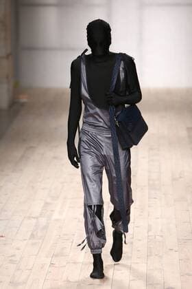 October 9, 2016 - Lisbon, Portugal - A model presents a creation from the Portuguese fashion designer Ricardo Andrez Spring Summer 2017 collection during the Lisbon Fashion Week on October 9, 2016 in Lisbon, Portugal. Lisbon Portugal  - ZUMAn230