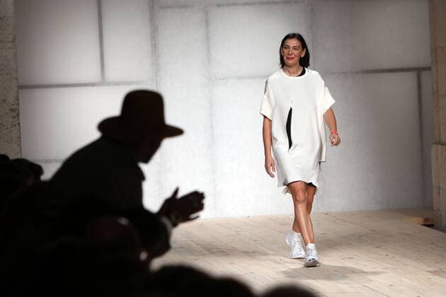 October 9, 2016 - Lisbon, Portugal - The fashion designer Lidija Kolovrat acknowledges cheers after presenting the Spring Summer 2017 collection during the Lisbon Fashion Week on October 9, 2016 in Lisbon, Portugal. Lisbon Portugal  - ZUMAn230