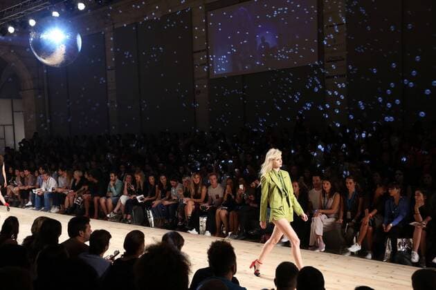 October 9, 2016 - Lisbon, Portugal - A model presents a creation from the Portuguese fashion designer Luis Carvalho Spring Summer 2017 collection during the Lisbon Fashion Week on October 9, 2016 in Lisbon, Portugal. Lisbon Portugal  - ZUMAn230