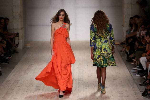 October 9, 2016 - Lisbon, Portugal - A model presents a creation from the Angolan fashion designer Nadir Tati Spring Summer 2017 collection during the Lisbon Fashion Week on October 9, 2016 in Lisbon, Portugal. Lisbon Portugal  - ZUMAn230