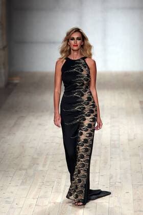 October 9, 2016 - Lisbon, Portugal - A model presents a creation from the Angolan fashion designer Nadir Tati Spring Summer 2017 collection during the Lisbon Fashion Week on October 9, 2016 in Lisbon, Portugal. Lisbon Portugal  - ZUMAn230
