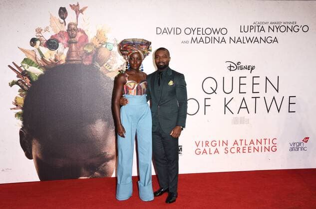 BFI LFF 2016 - Queen Of Katwe Premiere London, UK. Lupita Nyong o and David Oyelowo at the 60th BFI London Film Festival Premiere of Queen Of Katwe held at Odeon Leicester Square, London on Sunday 9 October 2016. LMK392 -61100-101016 