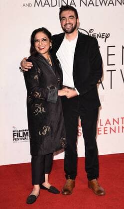 BFI LFF 2016 - Queen Of Katwe Premiere London, UK. Mira Nair and Zohran Mamdani at the 60th BFI London Film Festival Premiere of Queen Of Katwe held at Odeon Leicester Square, London on Sunday 9 October 2016. LMK392 -61100-101016 