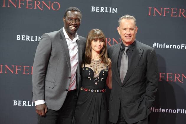 Deutschlandpremiere INFERNO Omar Sy, Felicity Jones, Tom Hanks Ankunft zur Deutschlandpremiere INFERNO im Cinestar Sony Center in Berlin am 10.10.2016