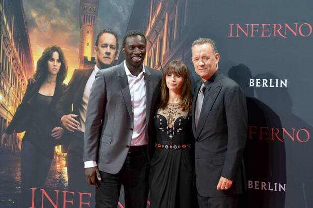 Deutschlandpremiere INFERNO Omar Sy, Felicity Jones, Tom Hanks Ankunft zur Deutschlandpremiere INFERNO im Cinestar Sony Center in Berlin am 10.10.2016