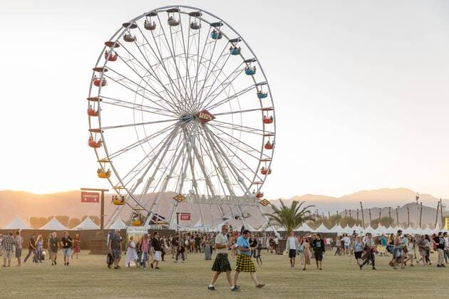 October 8, 2016 - Indio, California, U.S - Music fans roam the Coachella grounds during Desert Trip music festival at the Empire Polo Club in Indio, California Indio U.S. - ZUMAs135