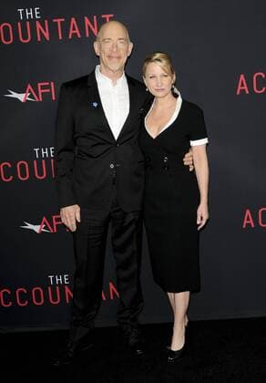 JK Simmons & wife Michelle Schumacher THE ACCOUNTANT FILM PREMIERE Hollywood Patrick Rideaux PicturePerfect