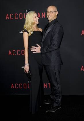 Gavin O Connor & wife Brooke Burns THE ACCOUNTANT FILM PREMIERE Hollywood Patrick Rideaux PicturePerfect