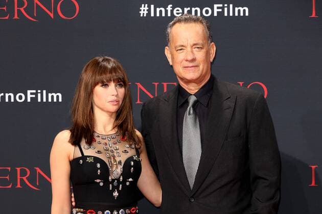 Tom Hanks und Felicity Jones, die beiden Schauspieler bei der Inferno Film Premiere am 10.10.2016 in Berlin Inferno Kino Premiere in Berlin, 2016 