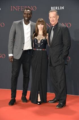 Omar Sy, Felicity Jones und Tom Hanks bei der Premiere des Kinofilms Inferno im CineStar Sony Center. Berlin, 10.10.2016 Foto:xFredericx xFuturexImage