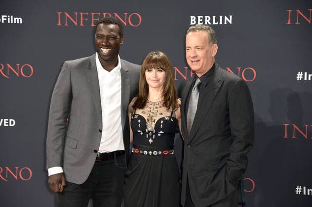 Omar Sy, Felicity Jones und Tom Hanks bei der Premiere des Kinofilms Inferno im CineStar Sony Center. Berlin, 10.10.2016 Foto:xFredericx xFuturexImage