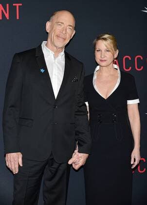 J.K. Simmons and his wife Michelle Schumacher arrive at the world premiere of The Accountant at the TCL Chinese Theater in Los Angeles, California on October 10, 2016.  LAP20161010741 CHRISTINExCHEW