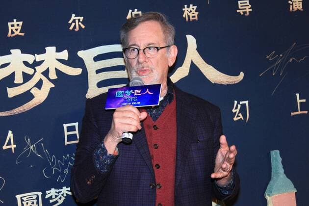 BEIJING, CHINA - OCTOBER 10: American director Steven Allan Spielberg attends premiere of his own film Big Friendly Giant on October 10, 2016 in Beijing, China.  CFP493630453