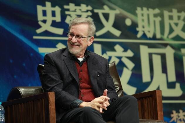 BEIJING, CHINA - OCTOBER 10: American director Steven Allan Spielberg attends promotional event for his film Big Friendly Giant at Tsinghua University on October 10, 2016 in Beijing, China.  CFP493630637