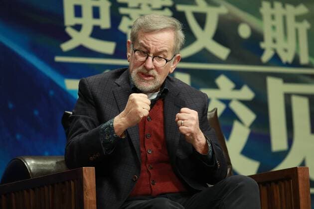 BEIJING, CHINA - OCTOBER 10: American director Steven Allan Spielberg attends promotional event for his film Big Friendly Giant at Tsinghua University on October 10, 2016 in Beijing, China.  CFP493630642
