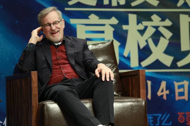 BEIJING, CHINA - OCTOBER 10: American director Steven Allan Spielberg attends promotional event for his film Big Friendly Giant at Tsinghua University on October 10, 2016 in Beijing, China.  CFP493630643