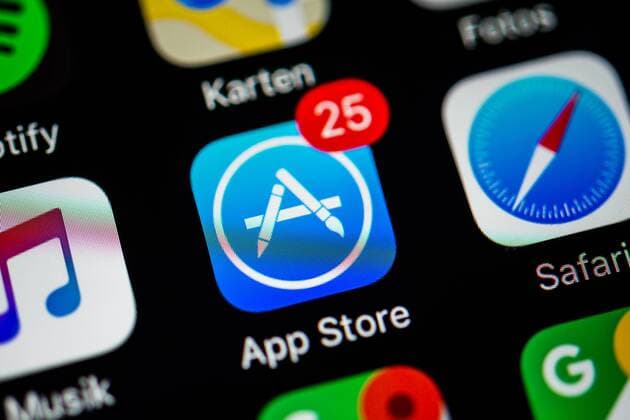 App-Icons auf Smartphone-Display App-Icons, Anzeige auf einem Bildschirm vom Handy, Apple App Store, iOS, Makroaufnahme, Detail, formatfüllend Copyright: imageBROKER/ValentinxWolf iblvfw04410104.jpg