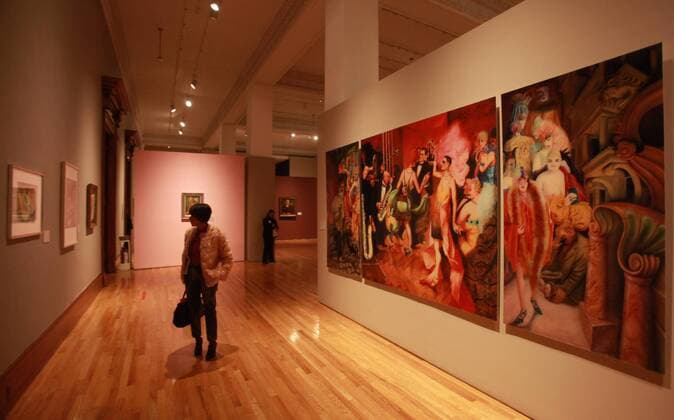 Otto Dix Ausstellung in Mexiko A view of the work Metropolis at the exhibition Violence and Passion by German artist Otto Dix, at the National Museum of Art in Mexico City, Mexico, 11 October 2016. The first exhibition of the German artist makes part of the celebrations of the dual year Mexico-Germany. EFE Mario Guzman OTTO DIX S FIRST EXHIBITION IN MEXCIO !ACHTUNG: NUR REDAKTIONELLE NUTZUNG!  MEX003 20161011-636118251673356979