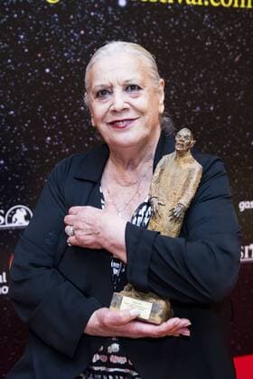Spanish actress Terele Pavez receive the Nosferatu Award at Festival de Cine Fantastico de Sitges in Barcelona. October 12, Spain. 2016.  (20161012022)