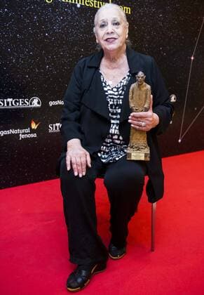 Spanish actress Terele Pavez receive the Nosferatu Award at Festival de Cine Fantastico de Sitges in Barcelona. October 12, Spain. 2016.  (20161012024)