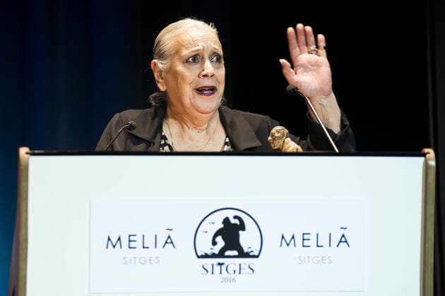 Spanish actress Terele Pavez receive the Nosferatu Award at Festival de Cine Fantastico de Sitges in Barcelona. October 12, Spain. 2016.  (20161012014)