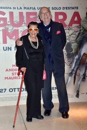 In Guerra per Amore Filmpremiere in Rom Rome, Red Carpet In Guerra per Amore. Pictured: Giuliano Montaldo, Maria Montaldo  Copyright: xCamillaxMorandix xIPAx