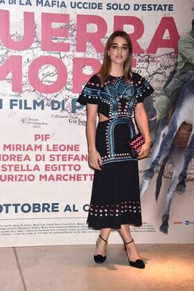 In Guerra per Amore Filmpremiere in Rom Rome, Red Carpet In Guerra per Amore. Pictured: Simona Tabasco  Copyright: xCamillaxMorandix xIPAx