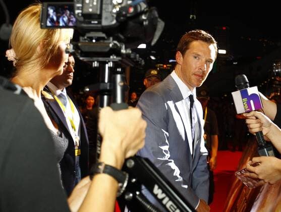 Bilder des Tages October 13, 2016 - Hollywood actor Benedict Cumberbatch approach the medias at the latest Hollywood movie DOCTOR STRANGE World Premier Ceremony in Hong Kong. Oct 13,2016. Hong Kong. ZUMA - ZUMAl137