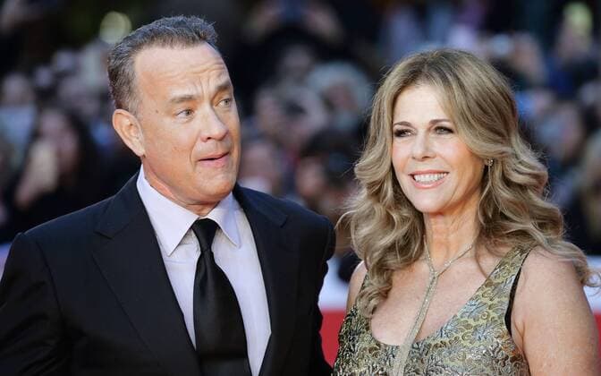 Filmfest in Rom - roter Teppich für den Preis für das Lebenswerk October 13, 2016 - Rome, Italy - American actor TOM HANKS and his wife on the red carpet at Rome Film Festival 2016 at Audiutorium in Rome. Rome Italy - ZUMAi15_