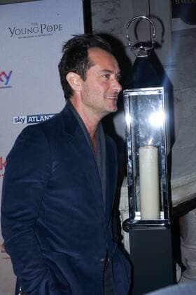 British actor Jude Law is pictured at the UK Premiere of The Young Pope. The 10-part series, created by Academy Award-winning director Paolo Sorrentino, will be broadcast exclusively on Sky Atlantic from October 27th 2016. OCTOBER 13th 2016  SLIx163268