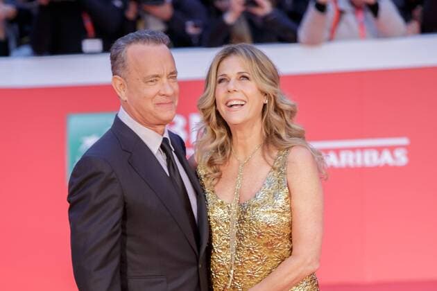 Italy: Rome Film Fest, Tom Hanks Host of the red carpet to the auditorium music park with his wife Rita Wilson. The 11th Rome Film Festival will be held from 13th to 23rd October 2016 at the Auditorium Parco della Musica and in other venues throughout the city. The event hosts a large and challenging programmed of screenings, master classes, tributes, retrospectives, panels, and special events.  MauroxFagiani