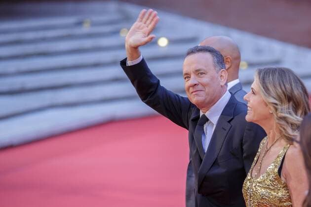 Italy: Rome Film Fest, Tom Hanks Host of the red carpet to the auditorium music park with his wife Rita Wilson. The 11th Rome Film Festival will be held from 13th to 23rd October 2016 at the Auditorium Parco della Musica and in other venues throughout the city. The event hosts a large and challenging programmed of screenings, master classes, tributes, retrospectives, panels, and special events.  MauroxFagiani
