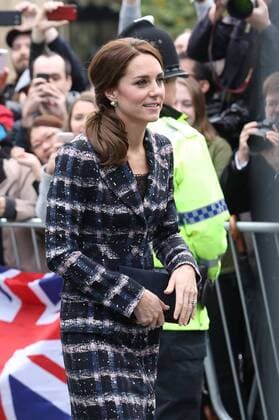 . 14 10 2016. Manchester, United Kingdom. The Duke and Duchess of Cambridge arriving at the National Football Museum in Manchester.  xStephenxLockx xi-Imagesx IIM-13603-0006