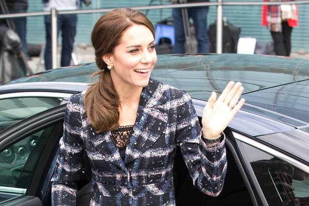October 14, 2016 - Manchester, Greater Manchester, UK - Manchester , UK . The Duke and Duchess of Cambridge arrive to visit the National Football Museum in Manchester Manchester UK  - ZUMAl94_