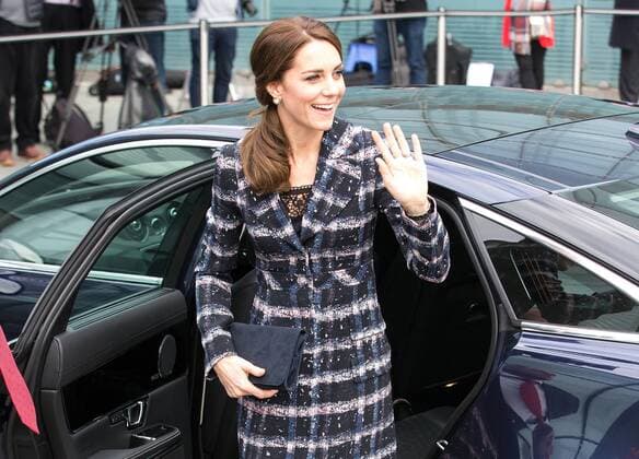 October 14, 2016 - Manchester, Greater Manchester, UK - Manchester , UK . The Duke and Duchess of Cambridge arrive to visit the National Football Museum in Manchester Manchester UK  - ZUMAl94_